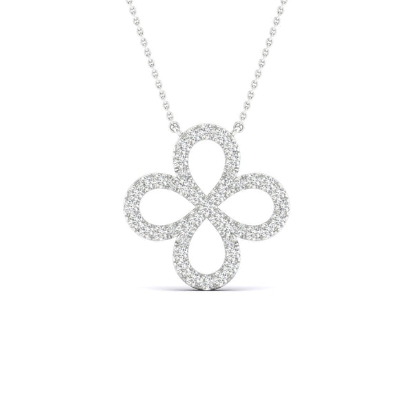 Infinity-Clover Silhouette Necklace_Product Angle_1/4 - 1