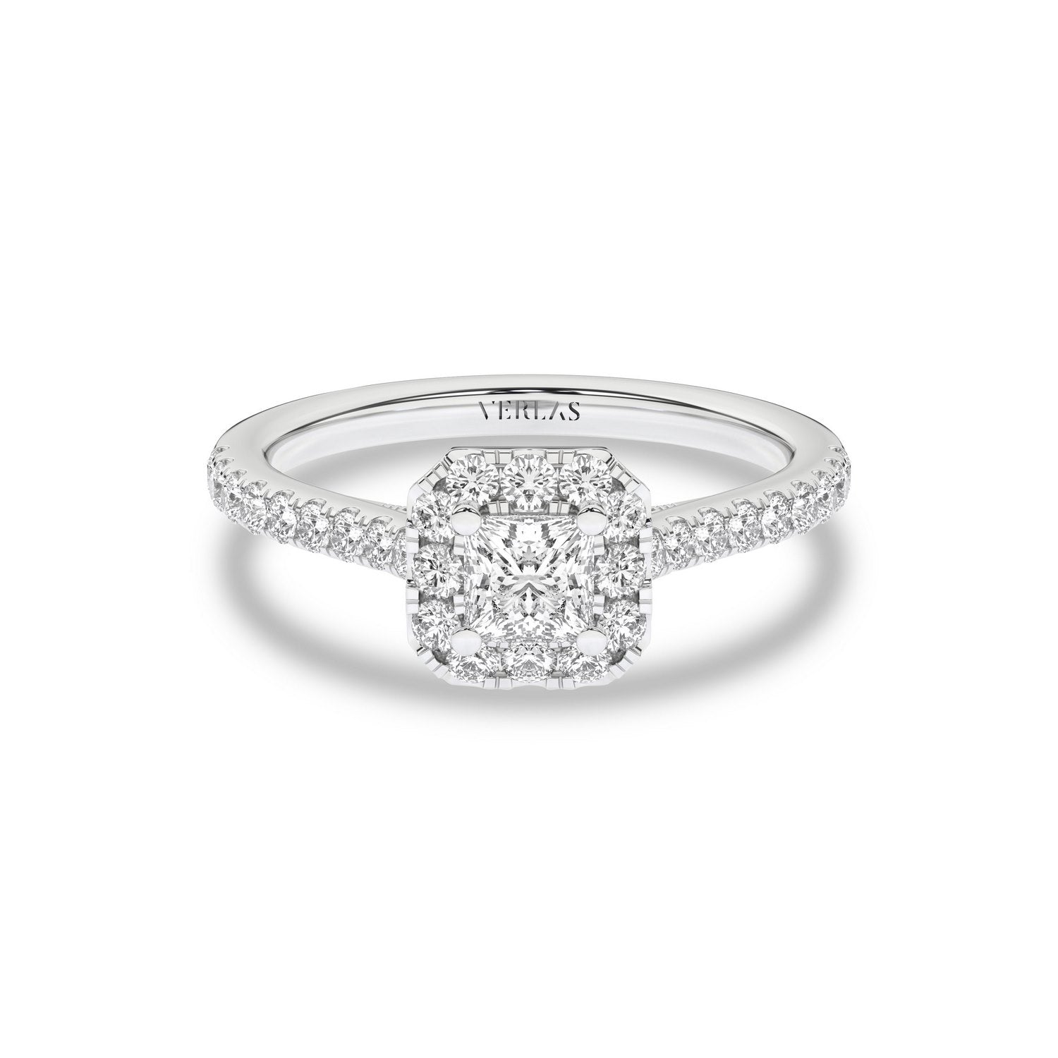 Signature Princess Halo Ring_Product Angle _1Ct. - 1