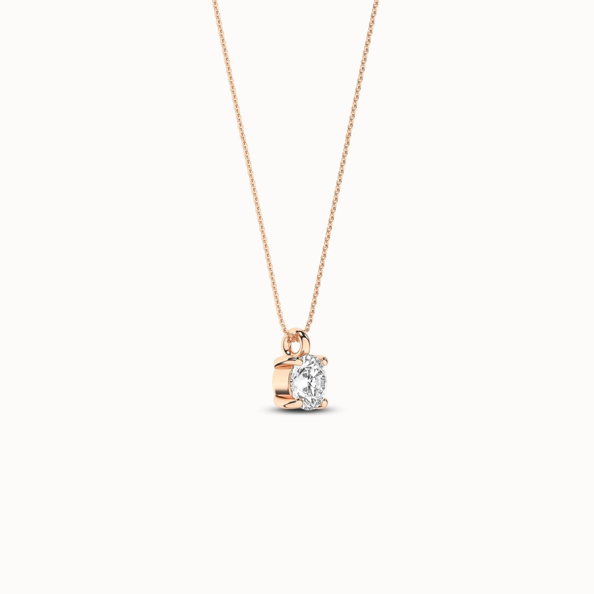 Essential Round Necklace _Product Angle_1/3Ct. - 2