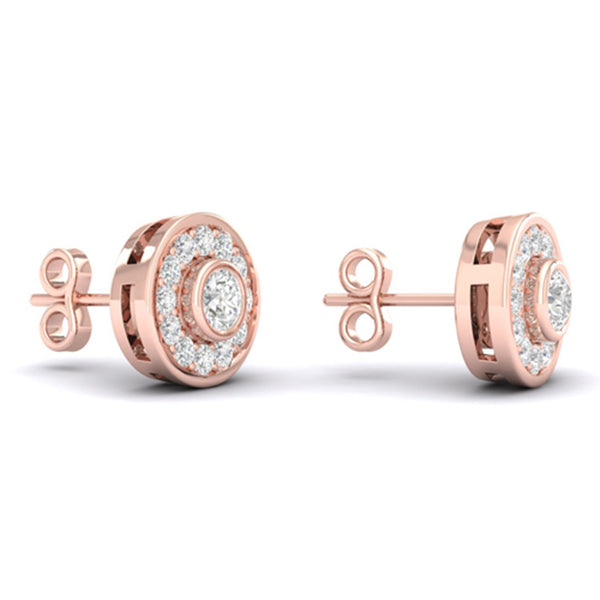 Trailing Round Halo Studs_Product Angle_1/2 Ct. - 2 
