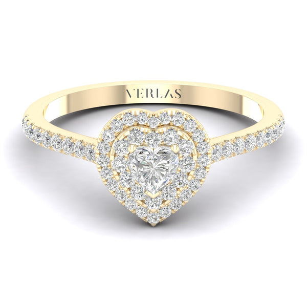 Signature Heart Double Halo Ring