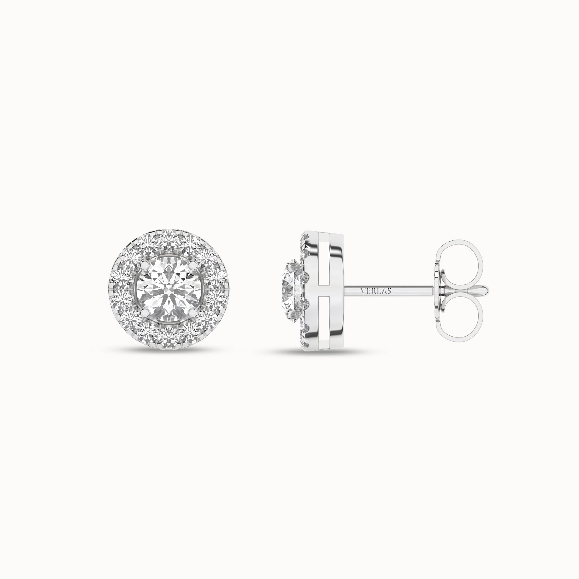 Round Halo Studs_Product Angle_3/4Ct. - 1