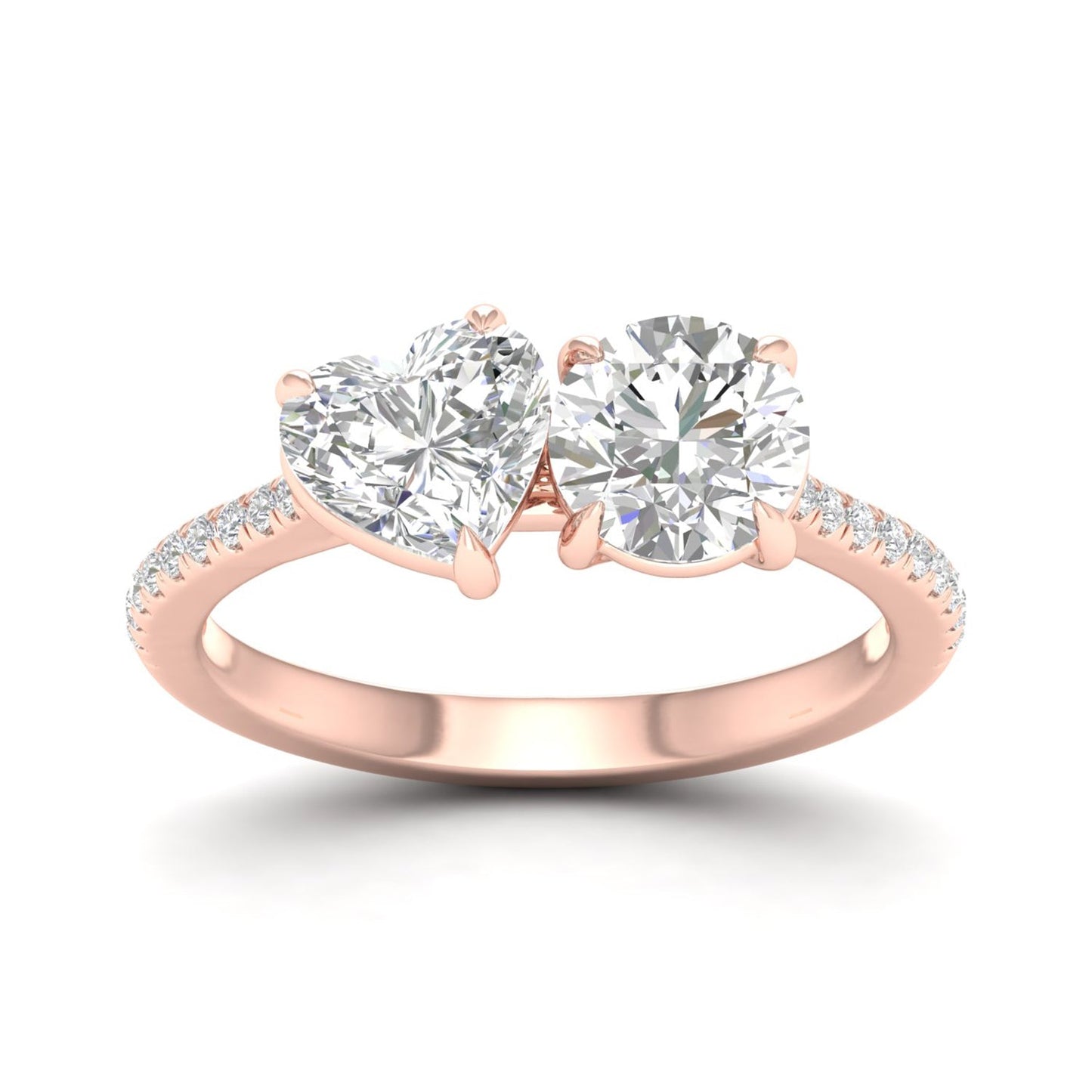 Atmos Heart Round Two Stone Diamond Ring_Product Angle_PCP Main Image