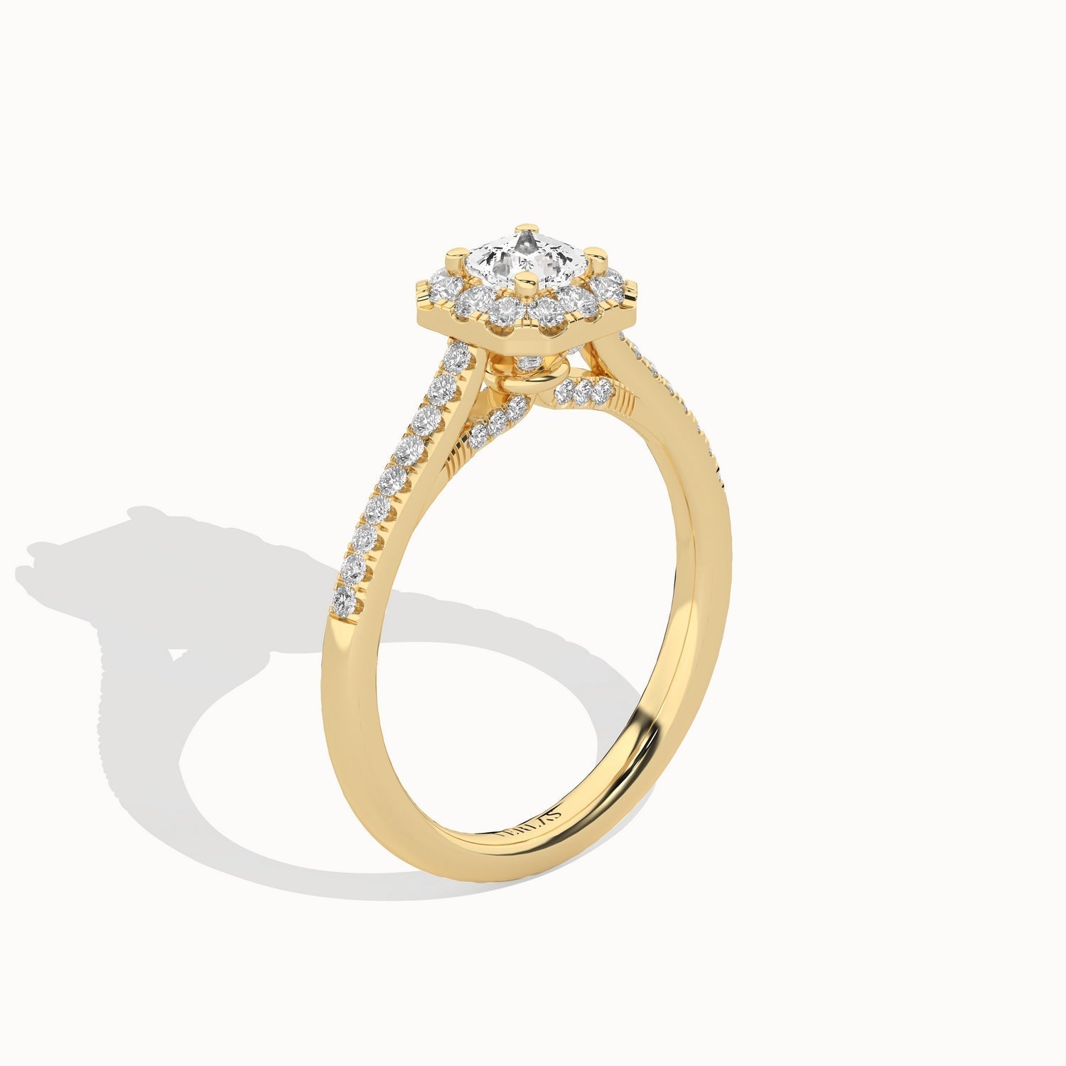 Signature Princess Halo Ring_Product Angle _3/4Ct. - 4