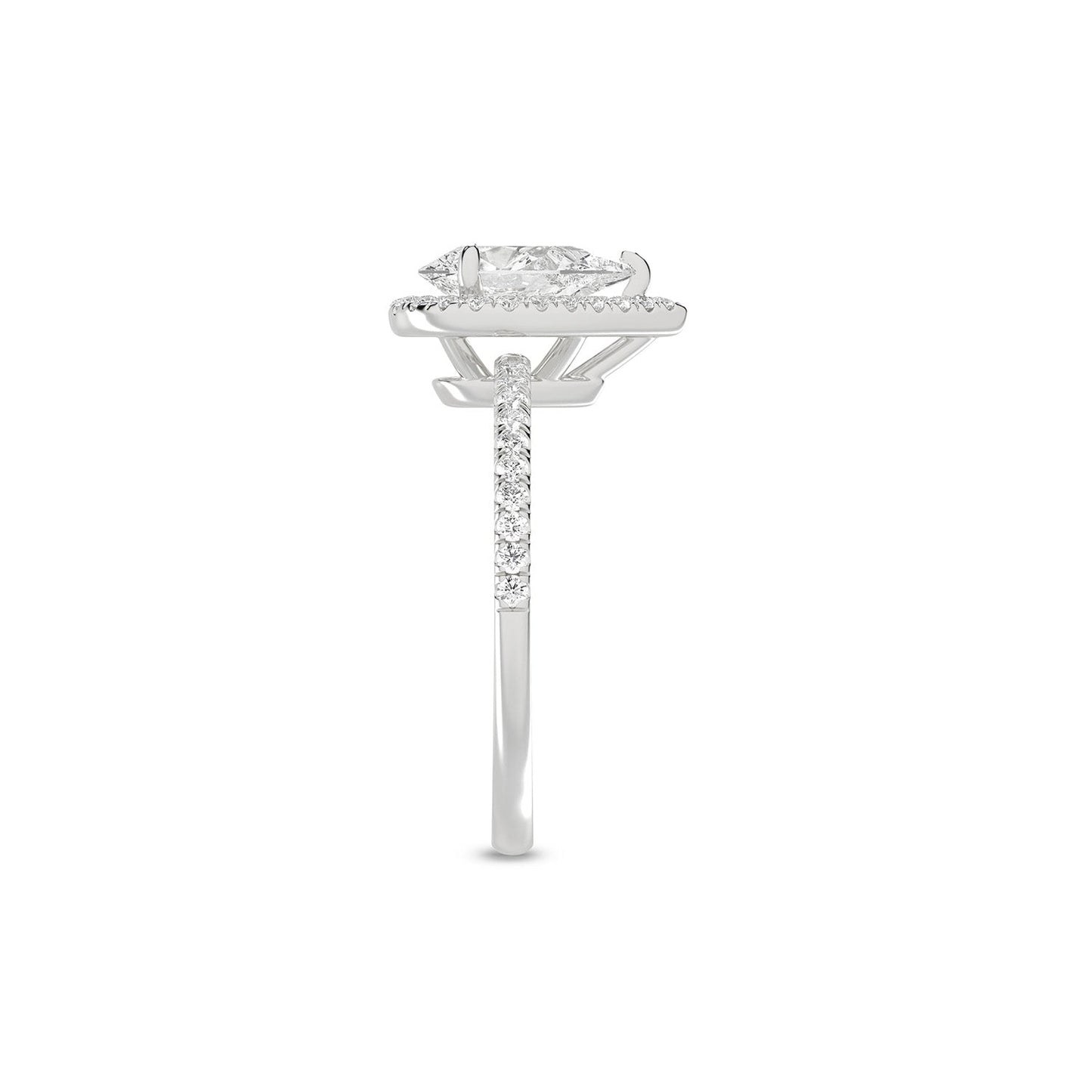 Luxe Dewdrop Halo Ring