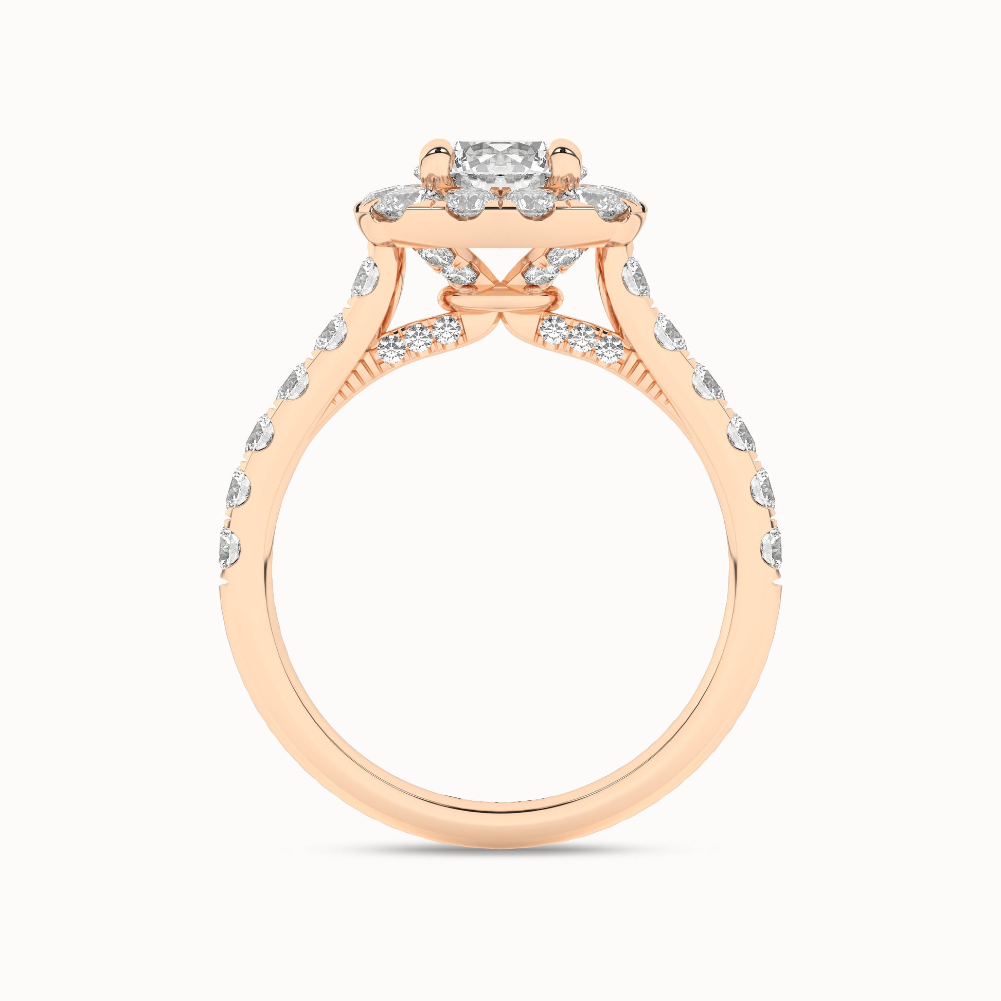 Round-Center Princess Halo Ring_Product Angle_2Ct. - 2