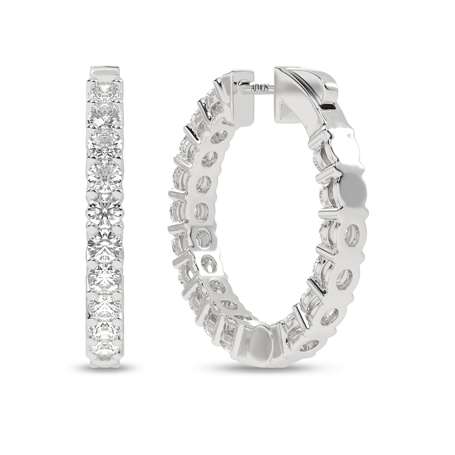 Atmos Diamond Charming Hoops_Product angle _3 - 3