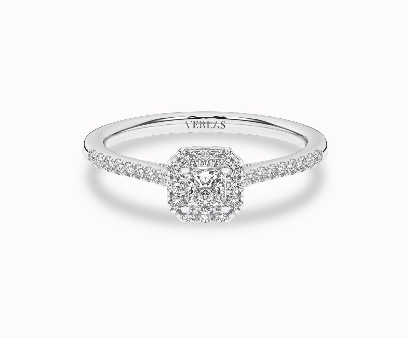 Signature Princess Halo Ring_Product Angle _1/2Ct. - 1