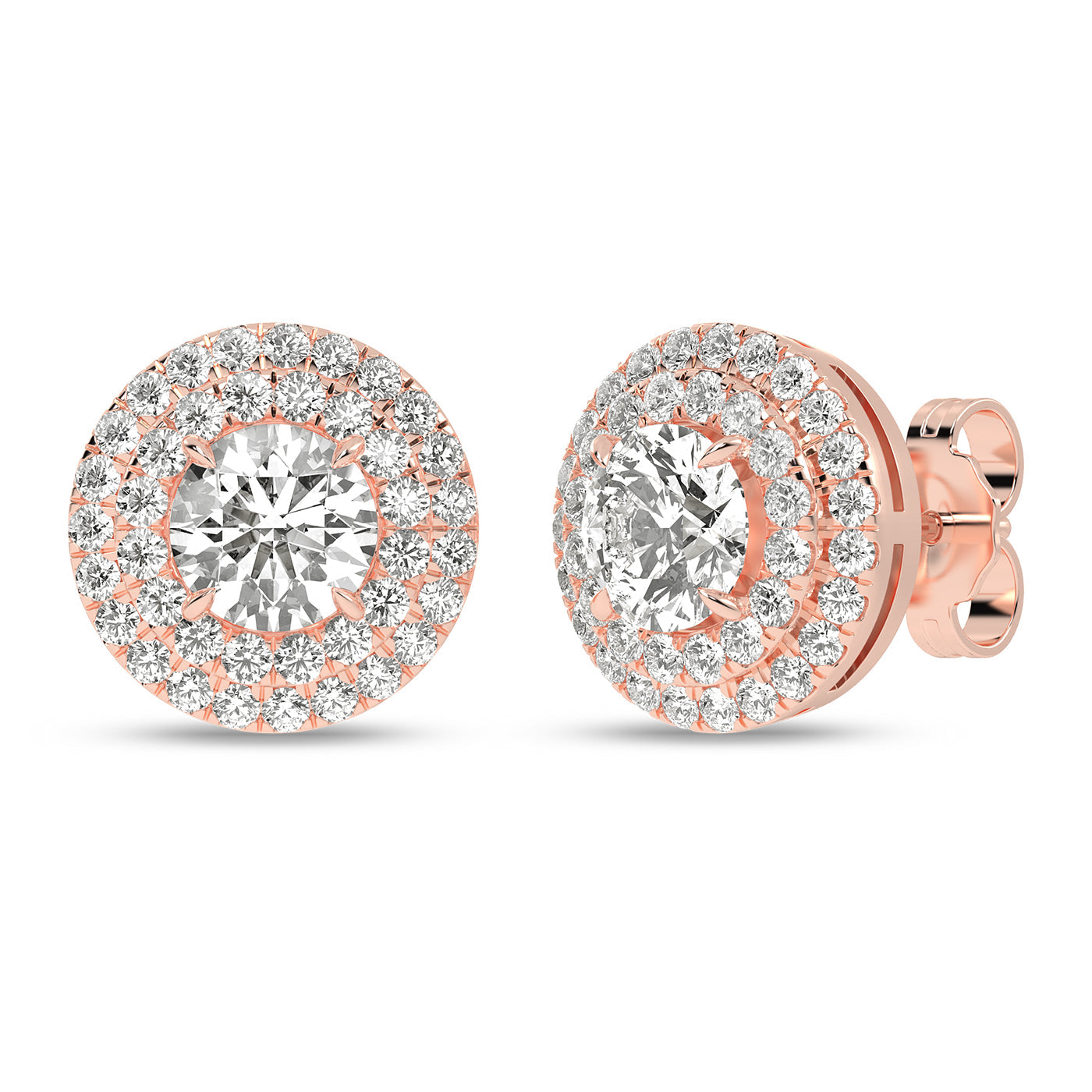 Quaint Double Halo Atmos Round Studs_Product angle _2 - 2