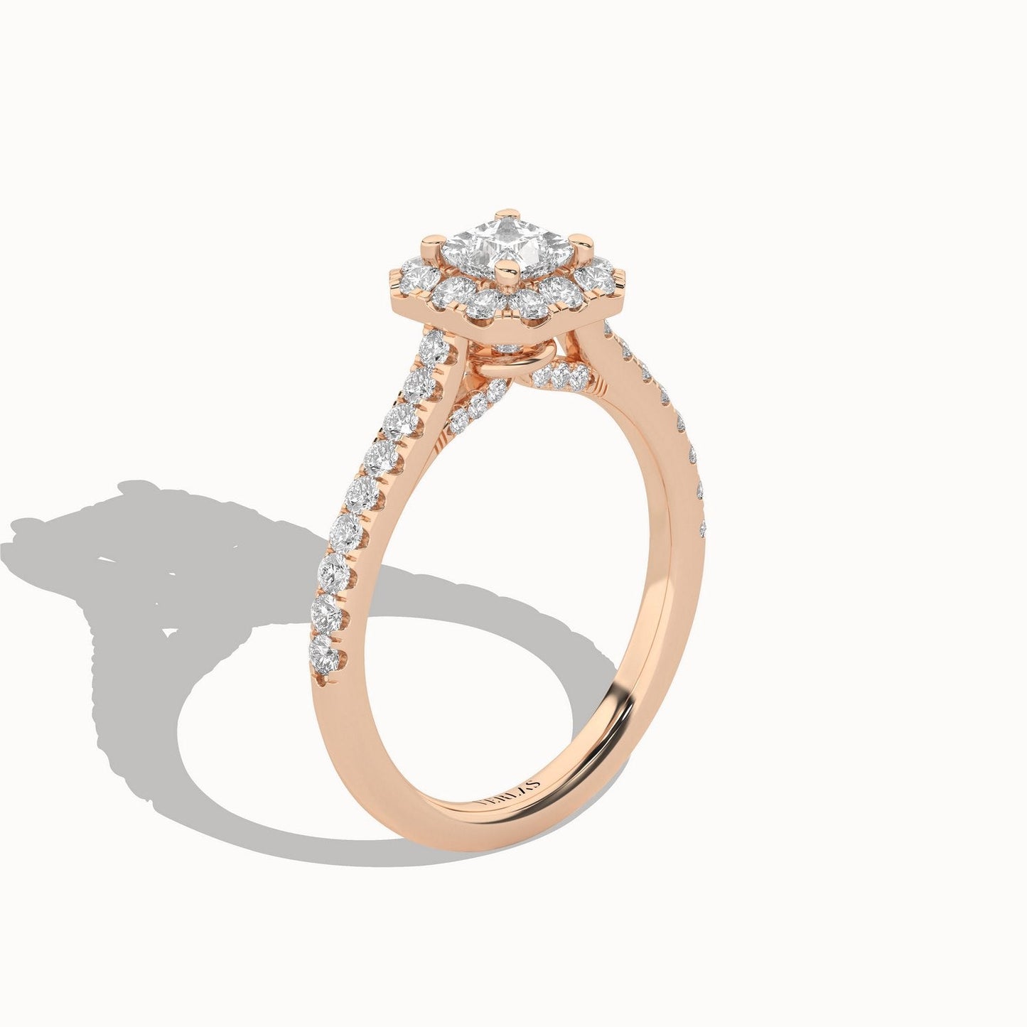 Signature Princess Halo Ring_Product Angle _1Ct. - 2