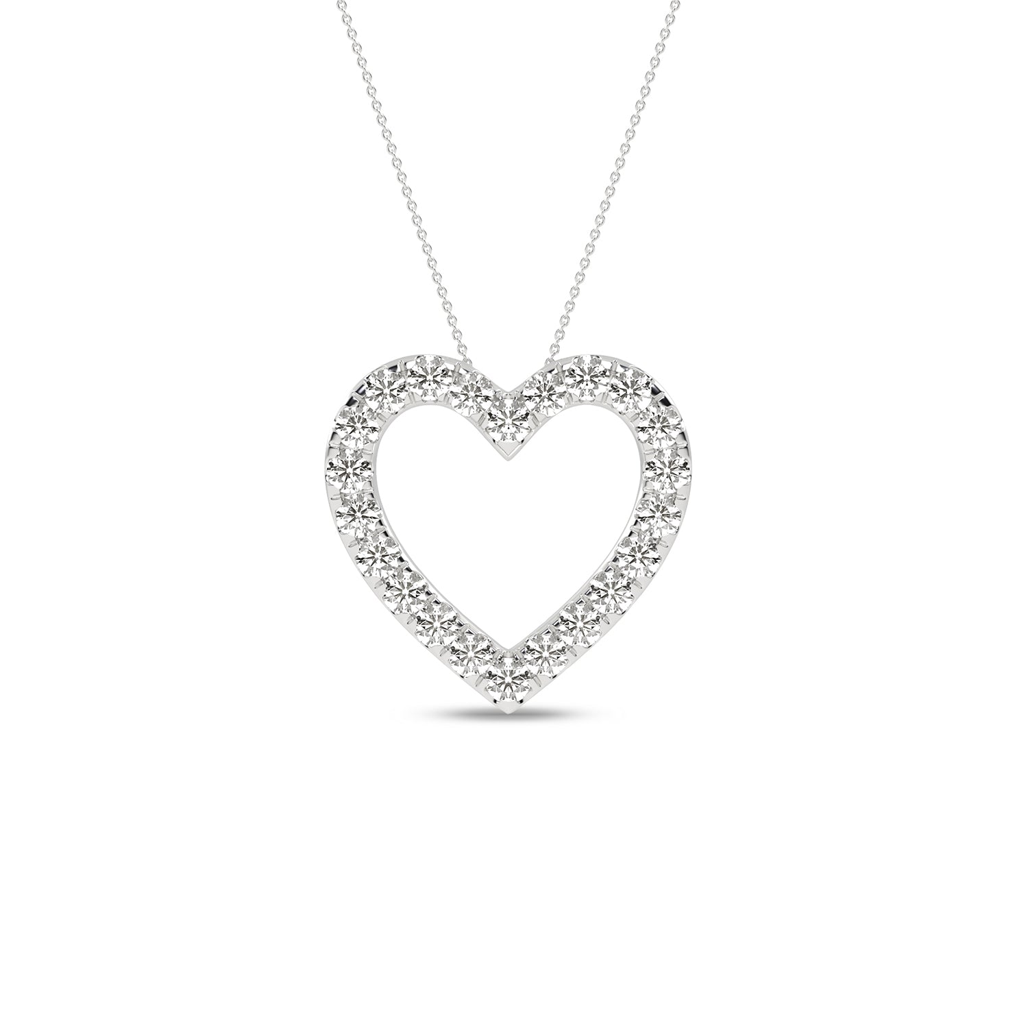 Atmos Heart Silhouette Necklace_Product Angle_1/2 Ct. - 1