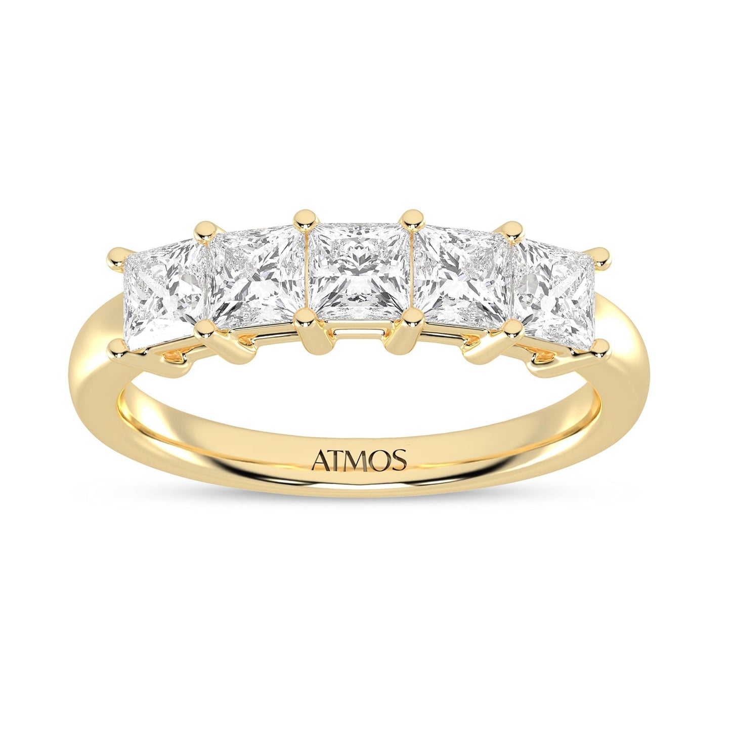 5-Stone Princess Atmos Ring_Product Angle_2 Ct. - 4