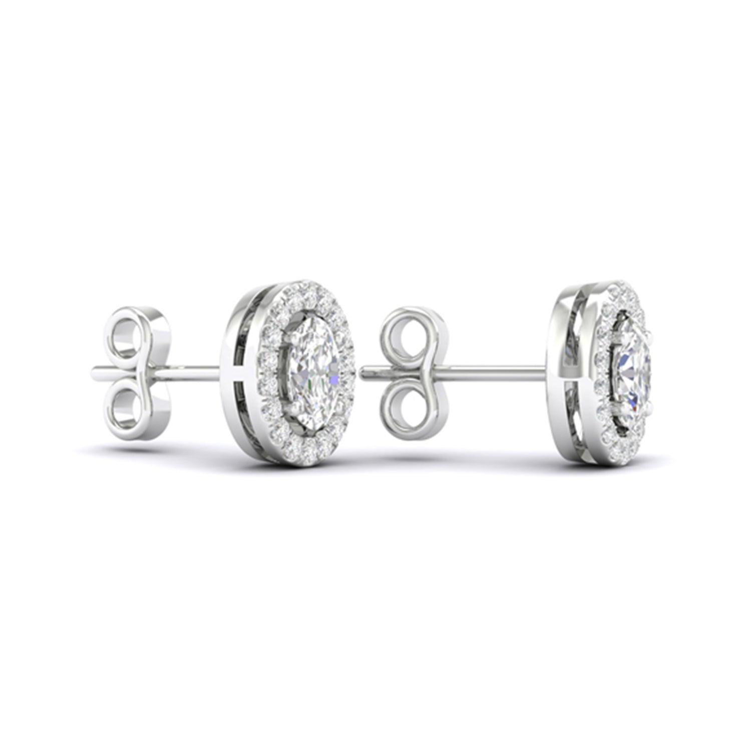 Ellipse Halo Studs_Product Angle_1/2 Ct. - 2 