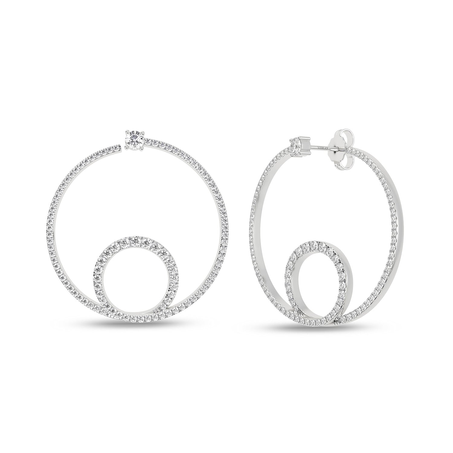 Shimmering Loop Bardot Hoops_Product Angle_1 1/4 Ct. - 1 