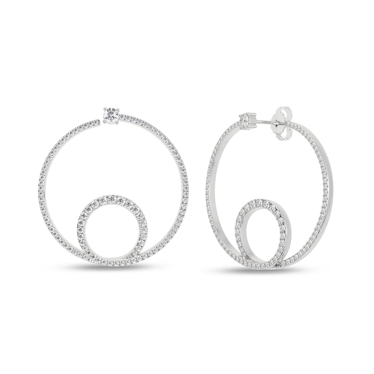 Shimmering Loop Bardot Hoops_Product Angle_1 1/4 Ct. - 1