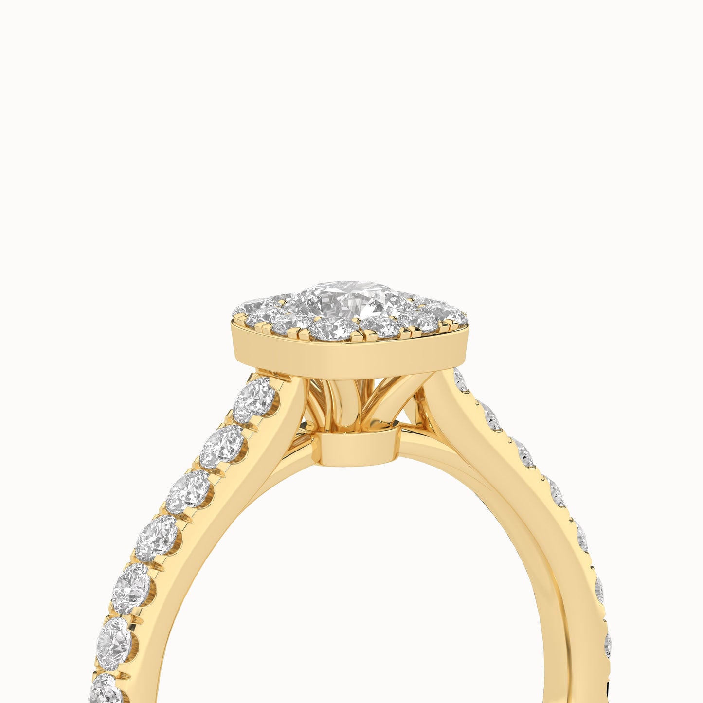 Signature Iconic Round-Princess Halo Ring_Product Angle_1Ct - 5