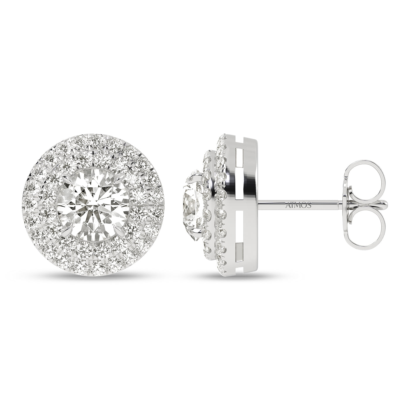 Quaint Double Halo Atmos Round Studs_Product angle _PCP Main Image