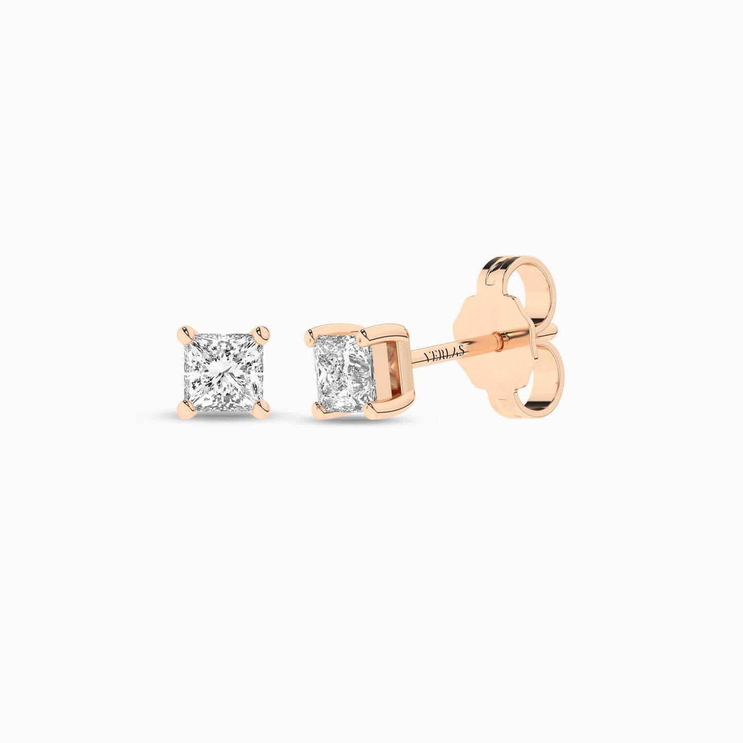 Princess Solitaire Studs_Product Angle_1/3Ct. - 2