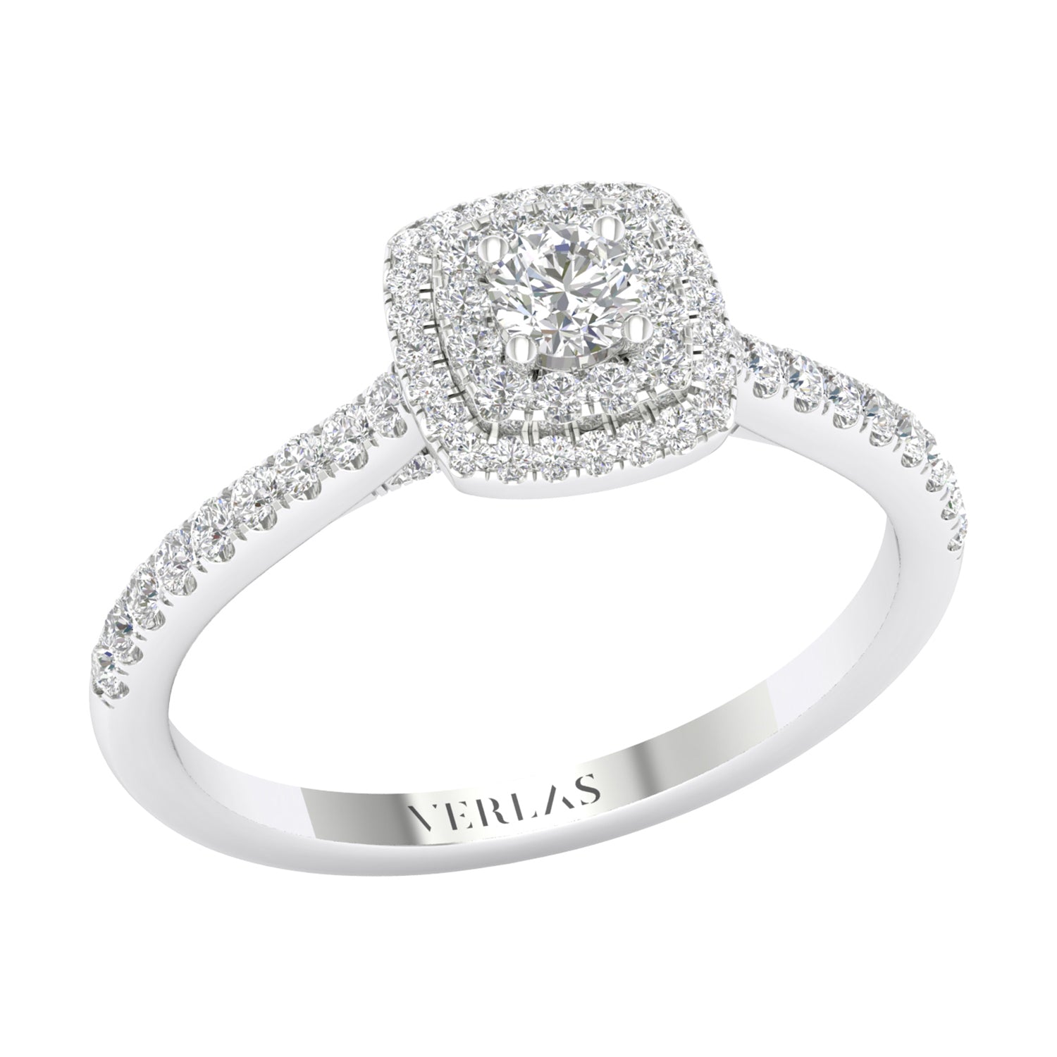 Quaint Signature Round Princess Double Halo Ring_Product Angle_1/2 - 2