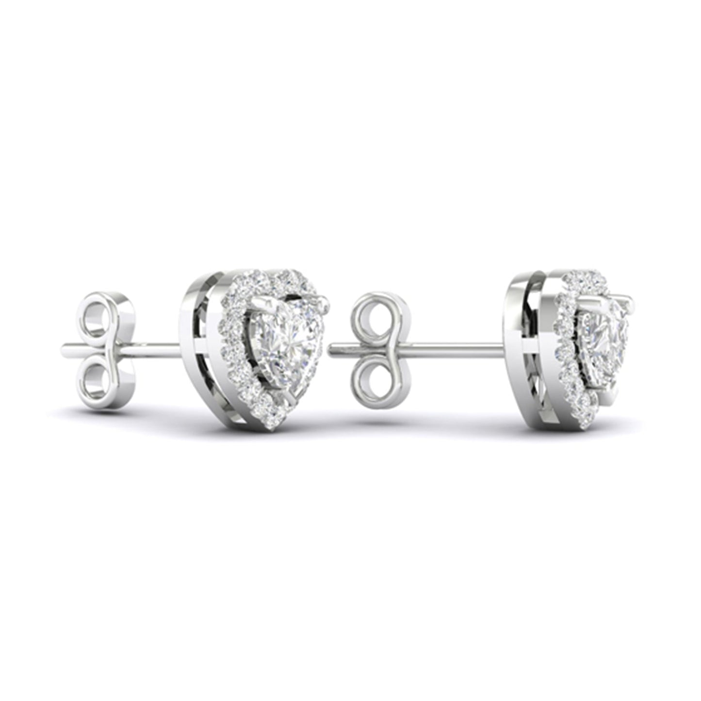 Heart Halo Studs_Product Angle_1 Ct. -  2