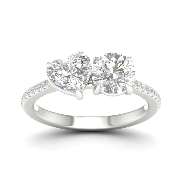Atmos Heart Round Two Stone Diamond Ring_Product Angle_PCP Main Image