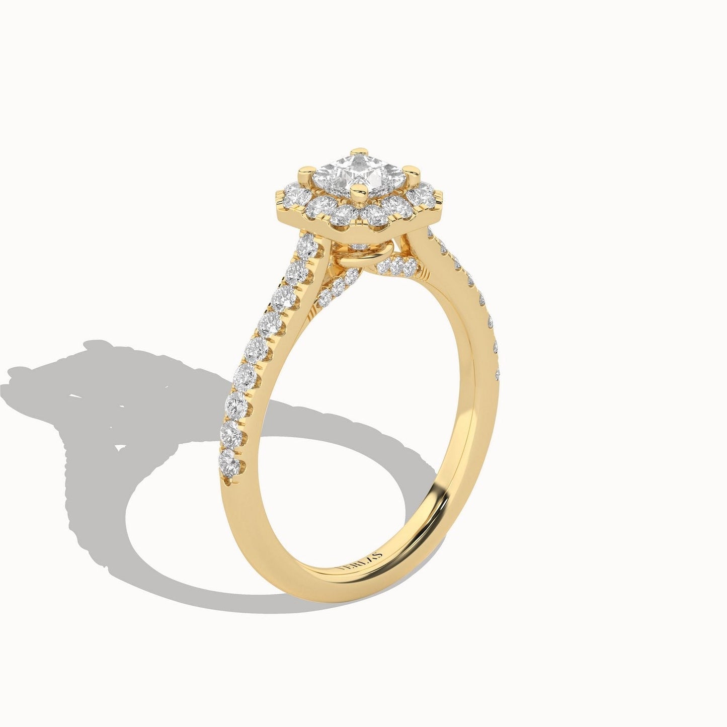 Signature Princess Halo Ring_Product Angle _1Ct. - 2