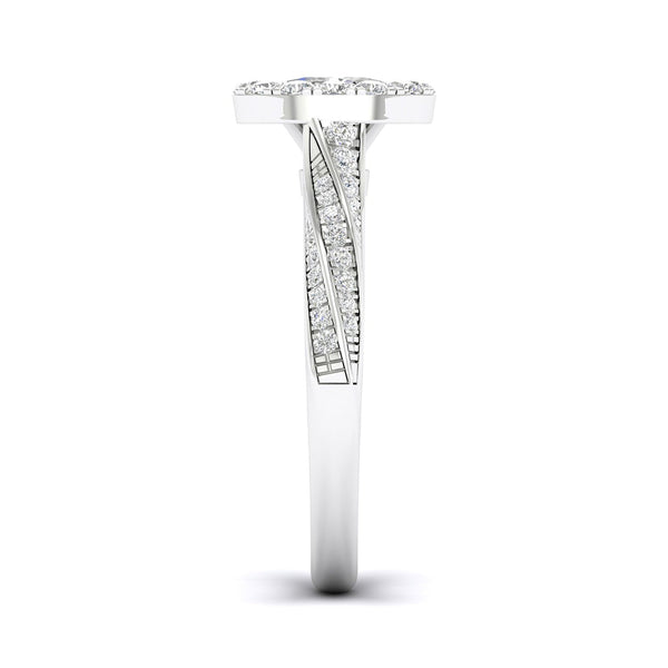 Swirl Iconic Ellipse Halo Ring