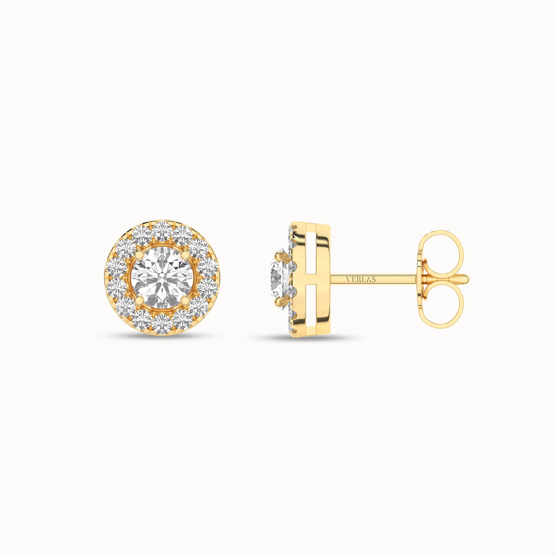 Round Halo Studs_Product Angle_3/4Ct. - 1