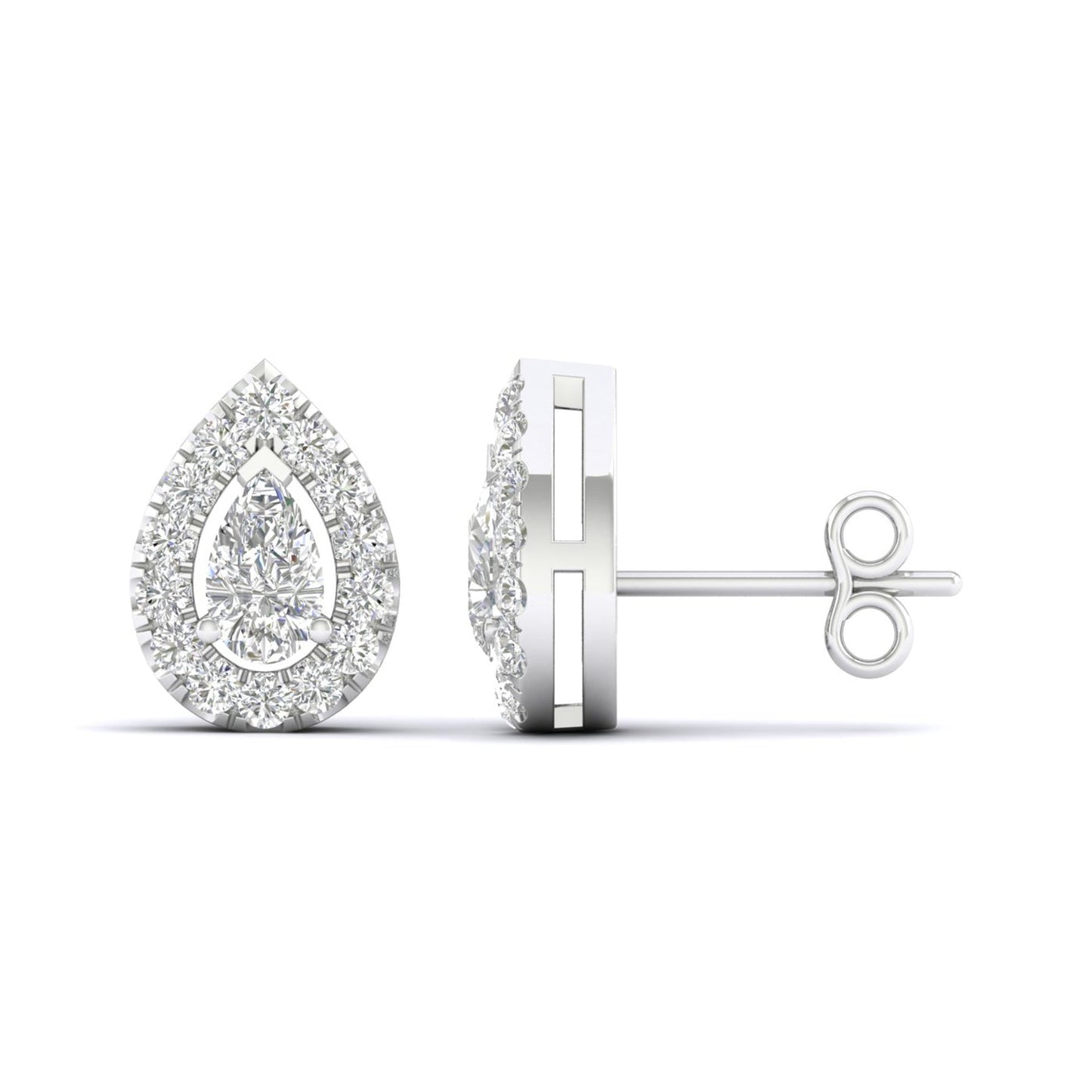 Dewdrop Halo Studs_Product Angle_1/2 Ct. - 1 