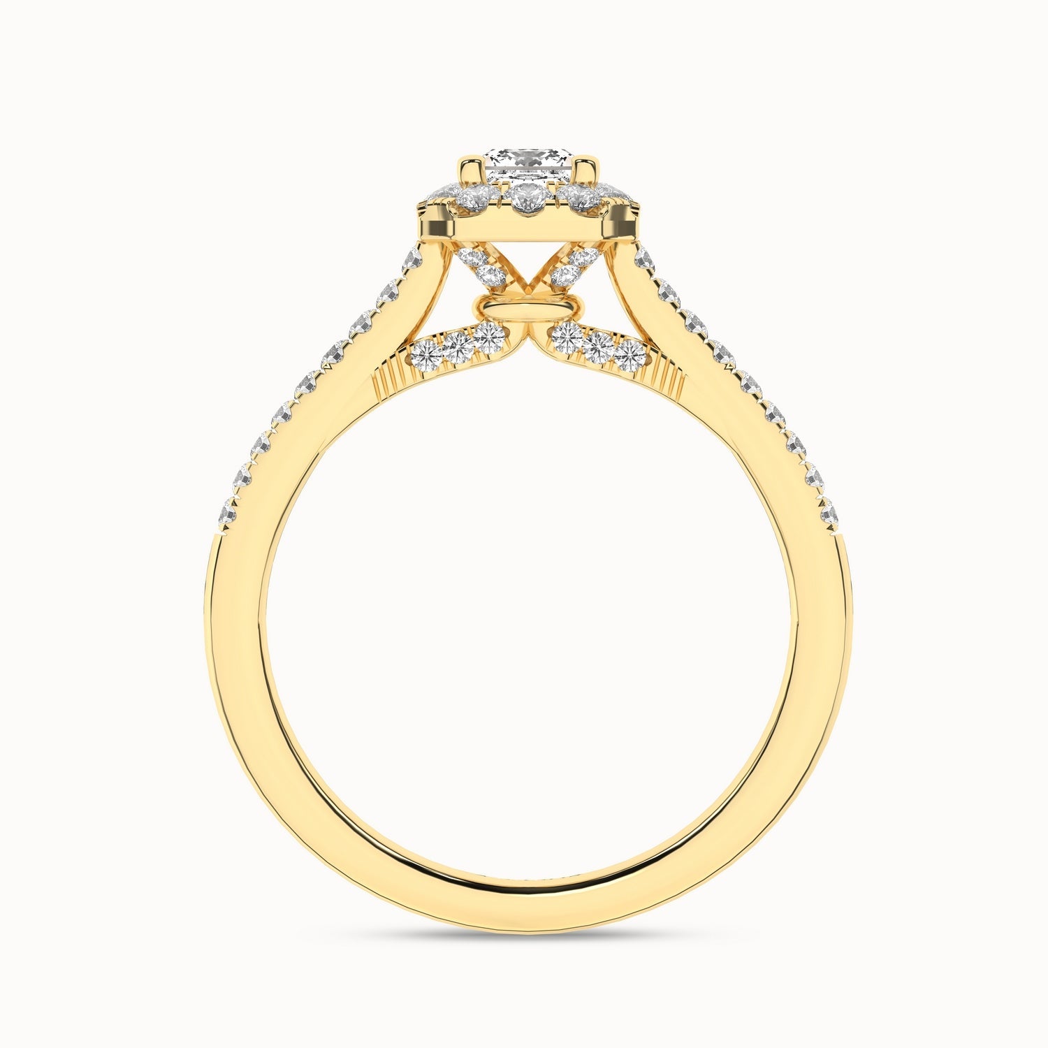 Signature Princess Halo Ring_Product Angle _3/4Ct. - 2