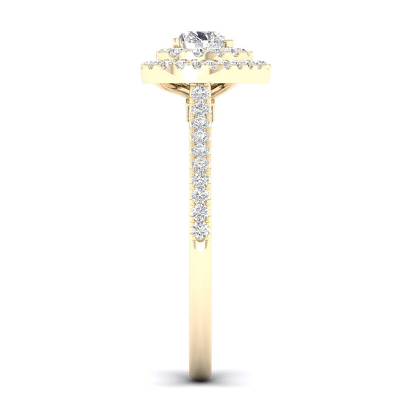 Signature Heart Double Halo Ring