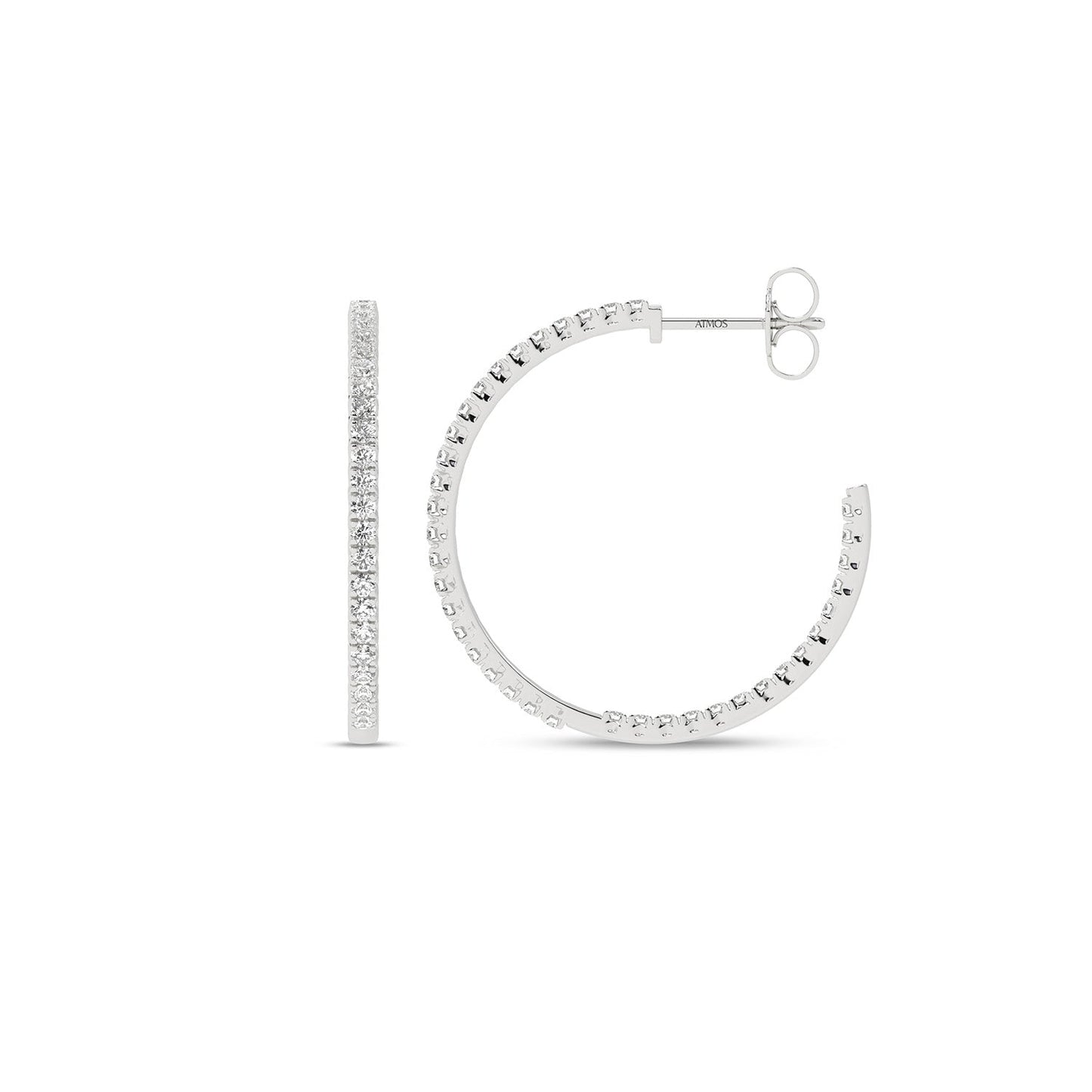 Petite Inside Out Atmos Diamond Hoops_Product angle _PCP Main Image