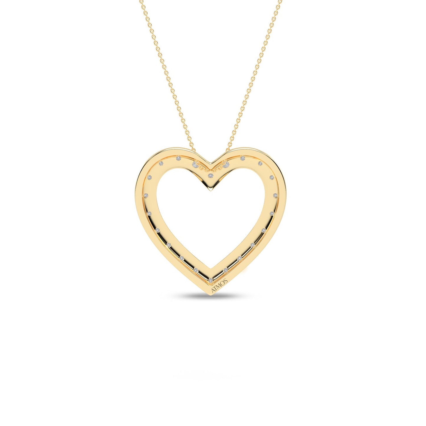 Atmos Heart Silhouette Necklace_Product Angle_1/2 Ct. - 3