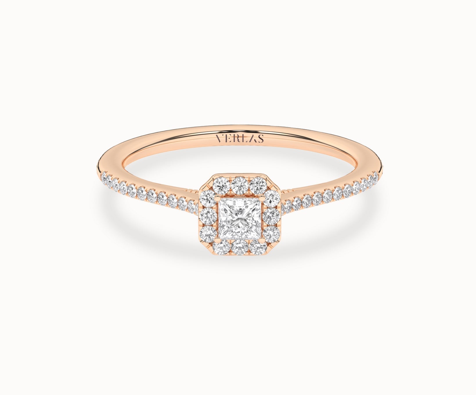 Signature Princess Halo Ring_Product Angle _1/3Ct. - 1