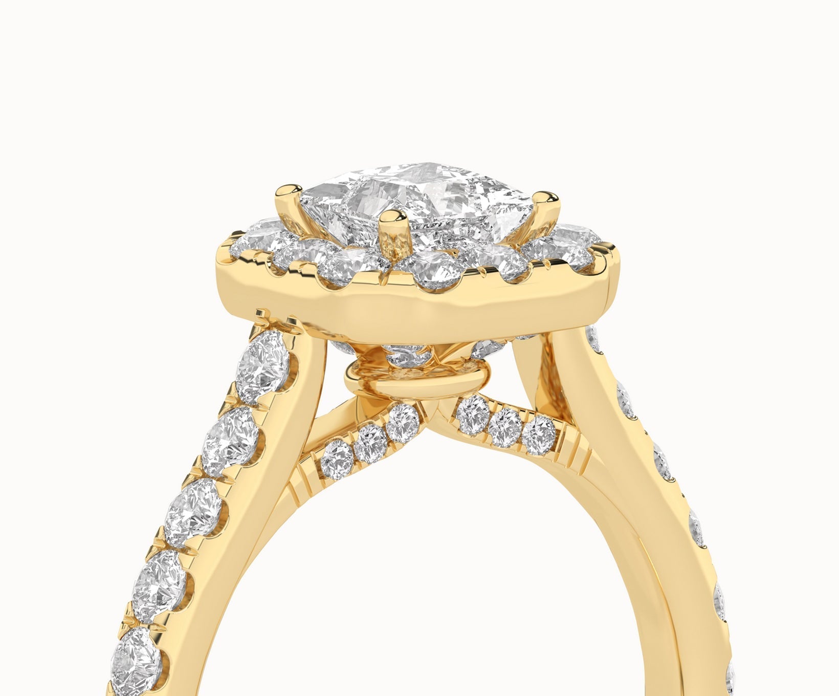 Signature Princess Halo Ring_Product Angle _2Ct. - 5