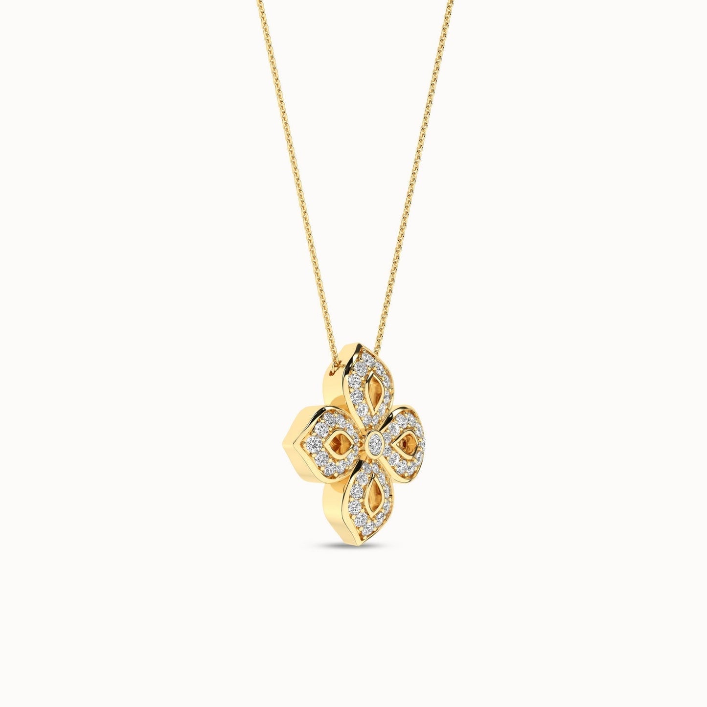 La Fleur Diamond Silhouette Necklace_Product Angle_1/2Ct. - 2