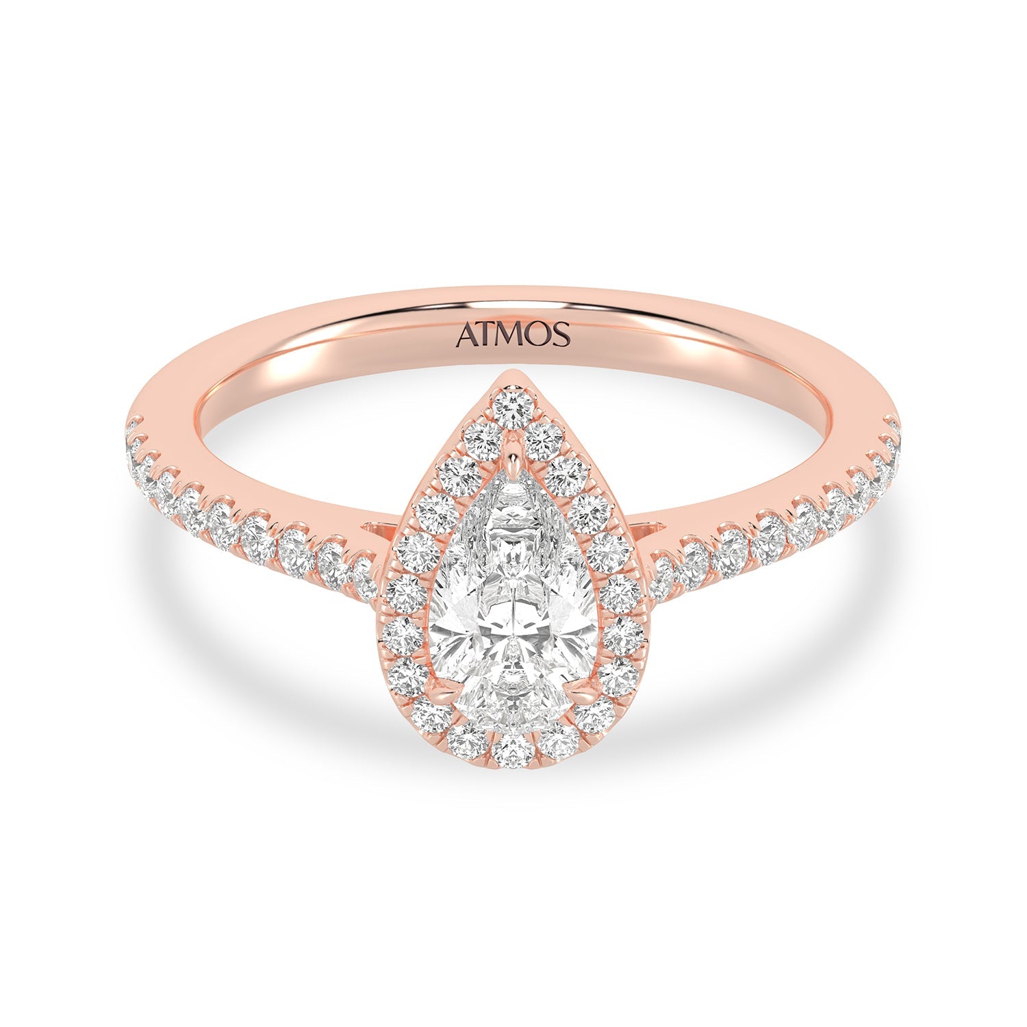 Atmos Signature Dewdrop Halo Ring_Product Angle_1 Ct. - 1