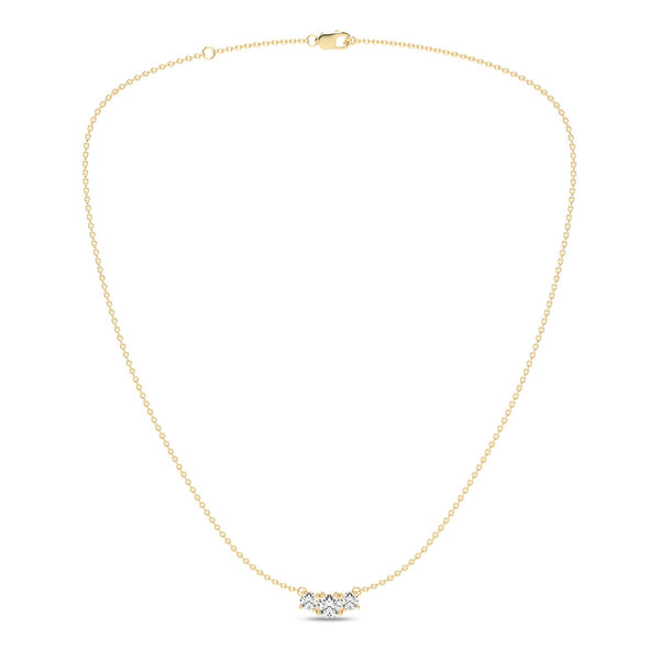 3-Stone Atmos Diamond Necklace_Product Angle_1/2 Ct. - 1