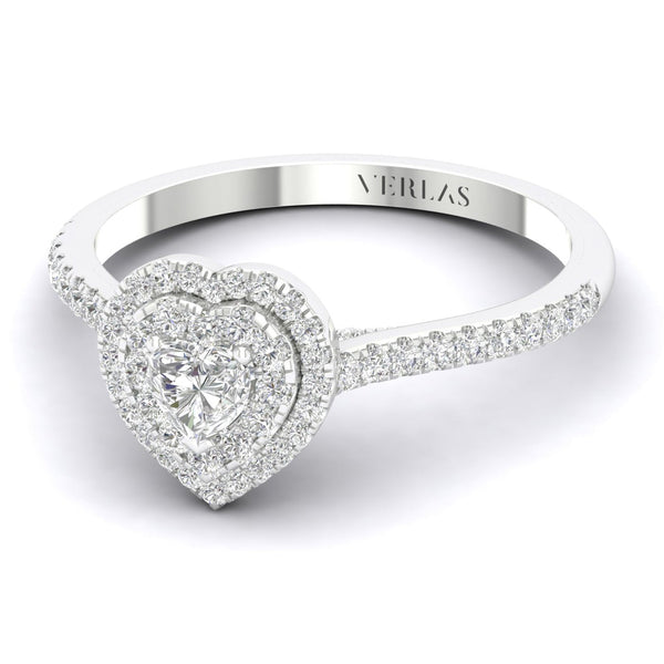 Signature Heart Double Halo Ring