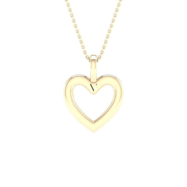 Heart Silhouette Drop Necklace_Product angle_1/5 Ct. - 3