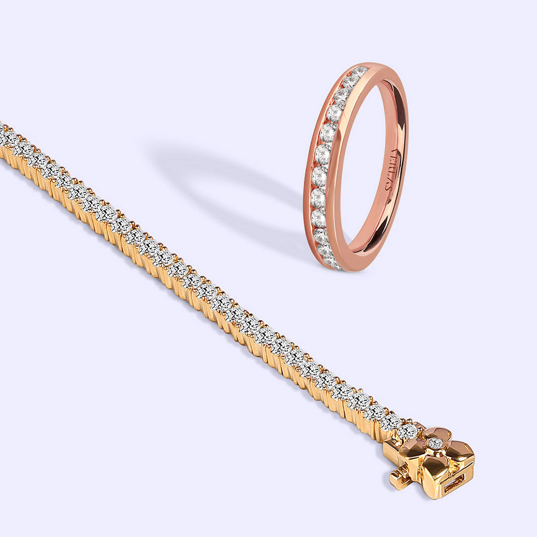 Trailing Diamonds Sheer Band_Product Angle_Creative Image