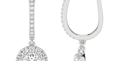 Round Halo Drop Earrings_Product Angle_PCP Main Image