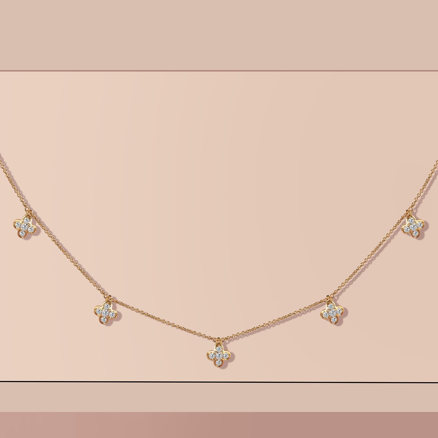 La Fleur Stationed Choker Necklace_Product Angle_Creative Image