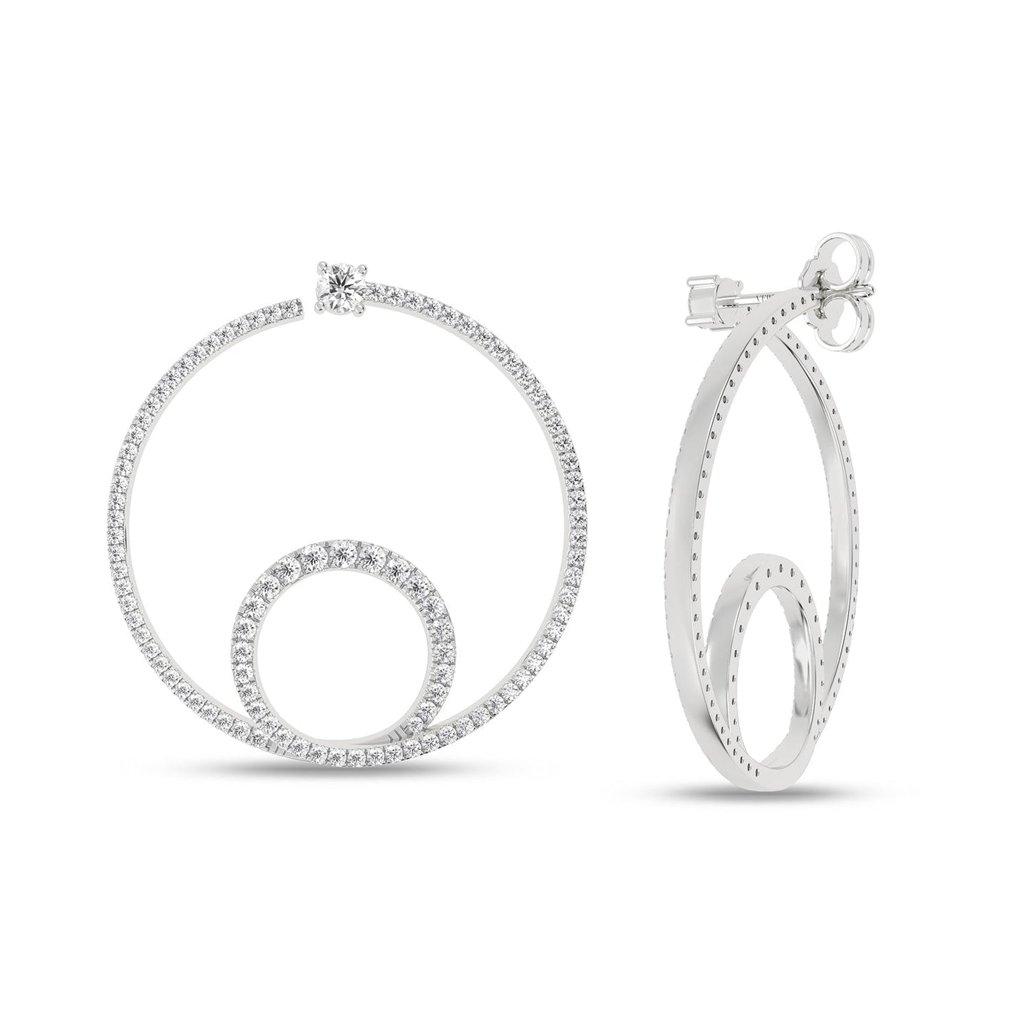 Shimmering Loop Bardot Hoops_Product Angle_1 1/4 Ct. - 2