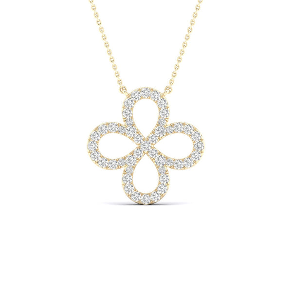 Infinity-Clover Silhouette Necklace