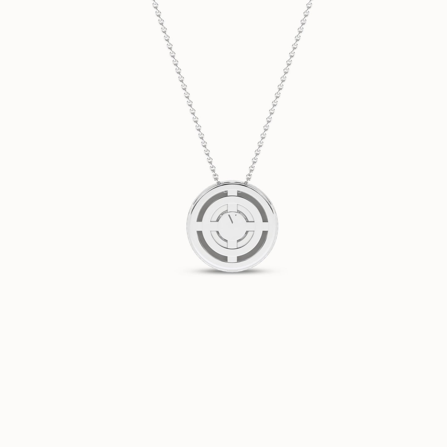 Round Halo Necklace_Product Angle_1/3Ct. - 3