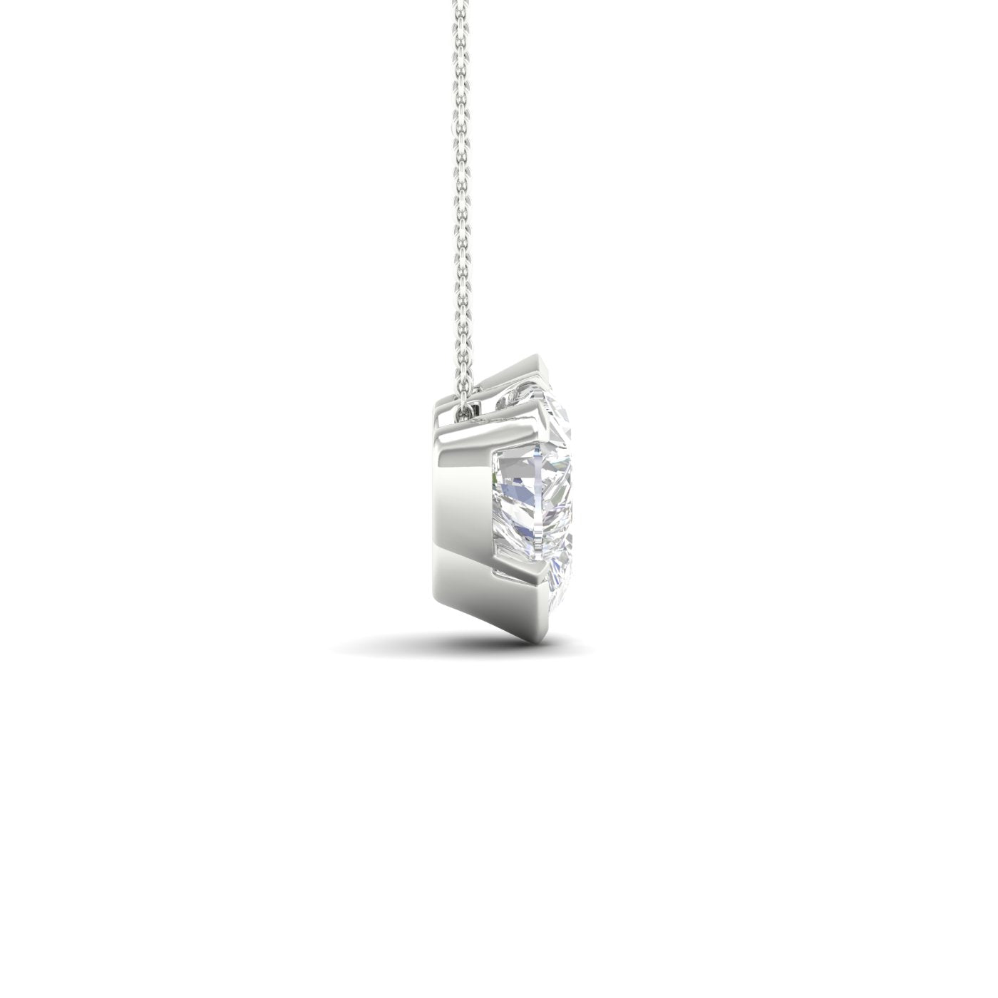 Atmos Heart Pear Diamond Two-Stone Necklace_Product Angle_2 Ct. - 4