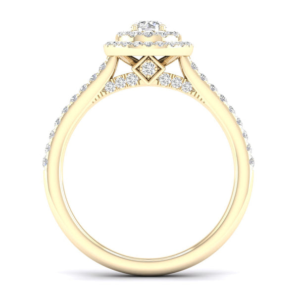 Signature Round Double Halo Ring