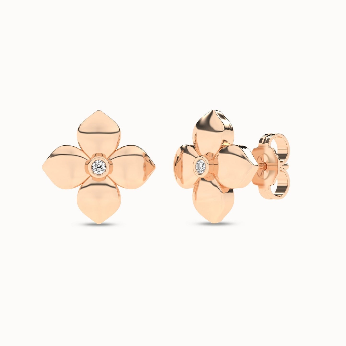 La Fleur Diamond Studs_Product Angle_0.03Ct. - 2