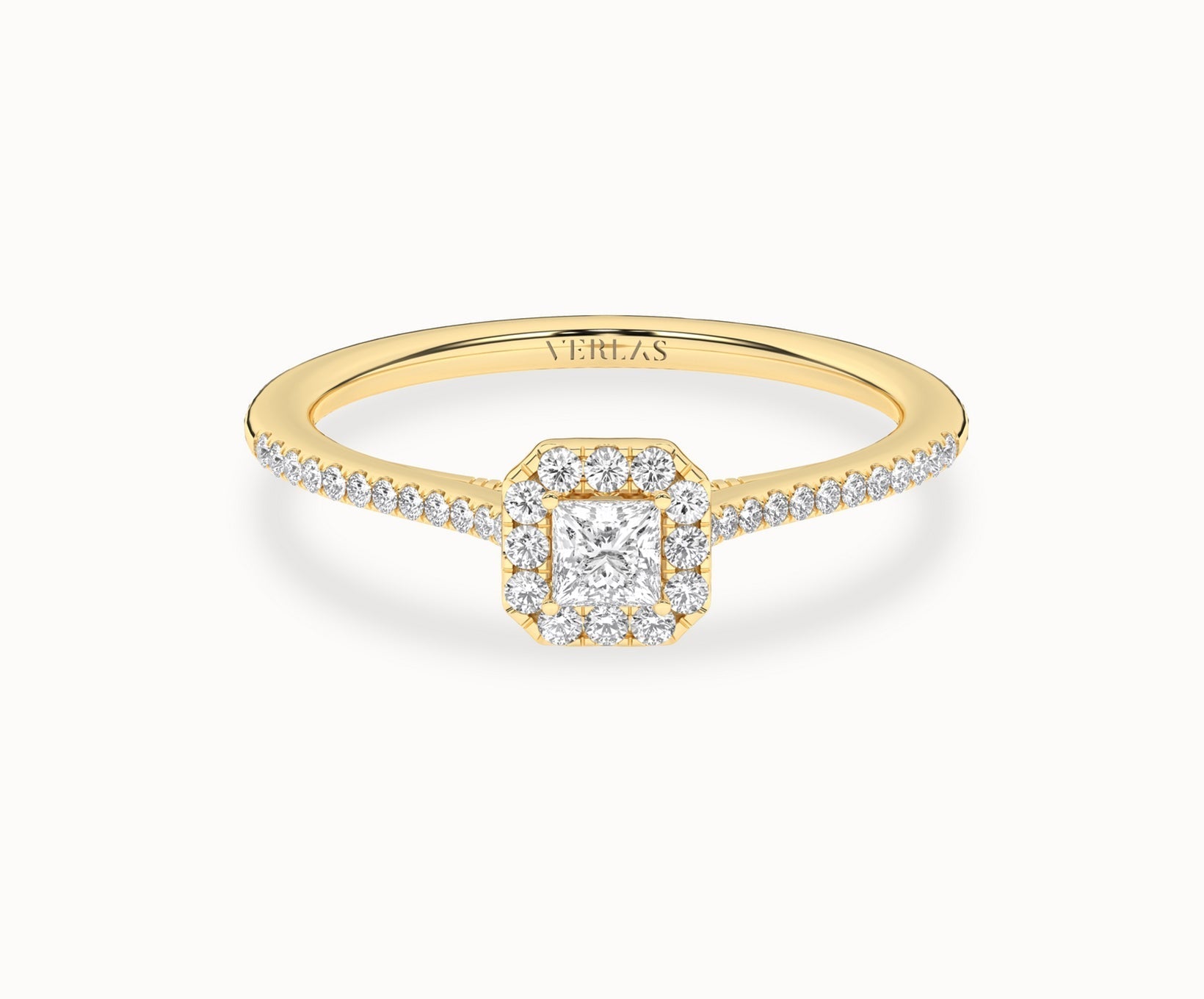 Signature Princess Halo Ring_Product Angle _1/3Ct. - 1